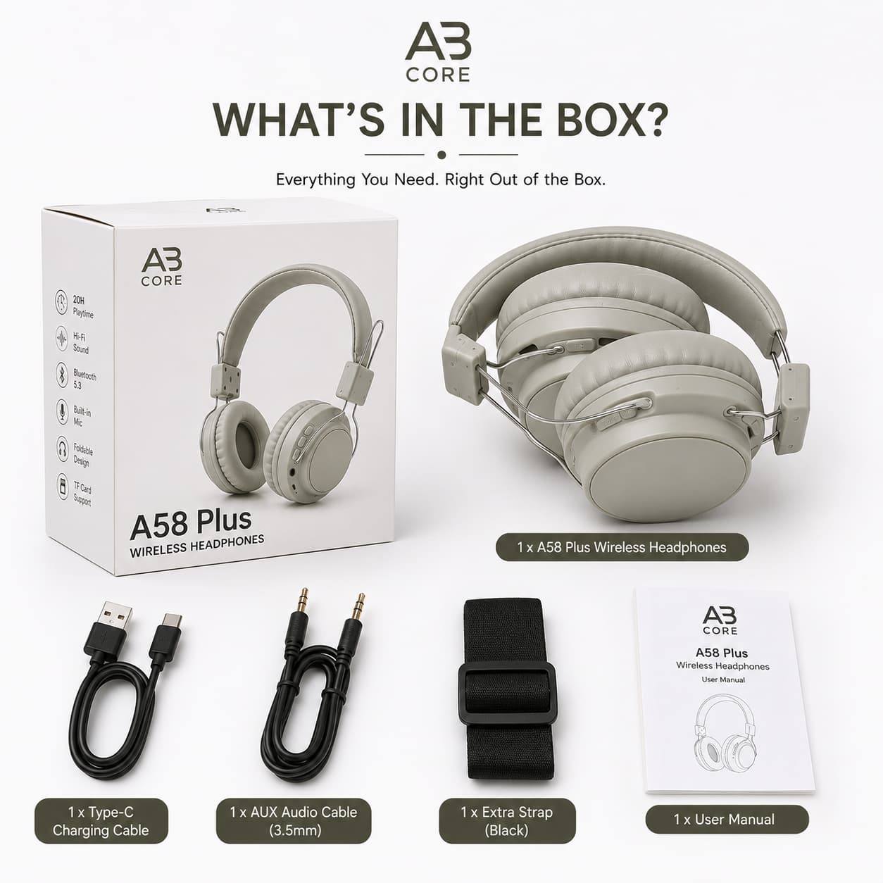 SODO SD-1001 Wireless Over-Ear Bluetooth Headphones